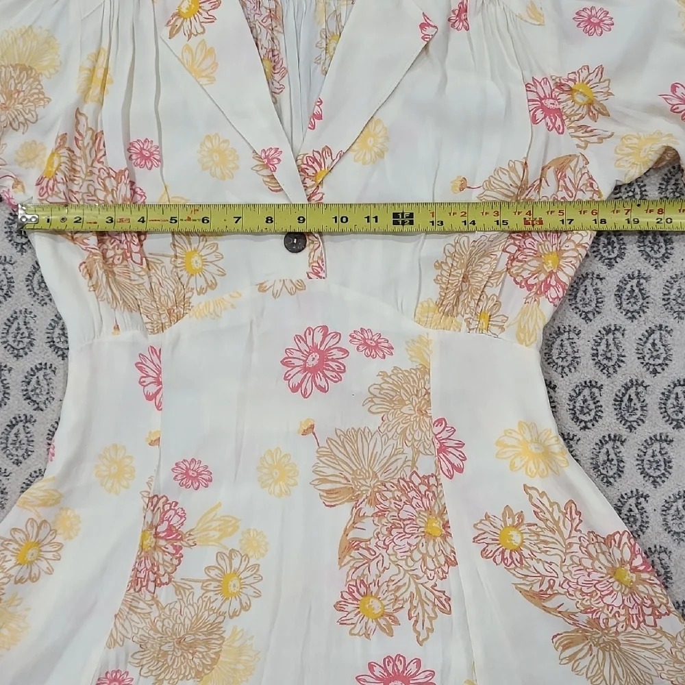 Free People Floral Mini Dress in Pink and Yellow - Picture 7 of 10